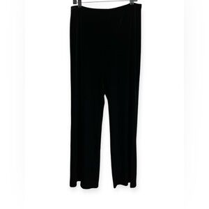 Talbots Women’s Black Velvet Velour Pull On Pants Size Medium Lounge Holiday